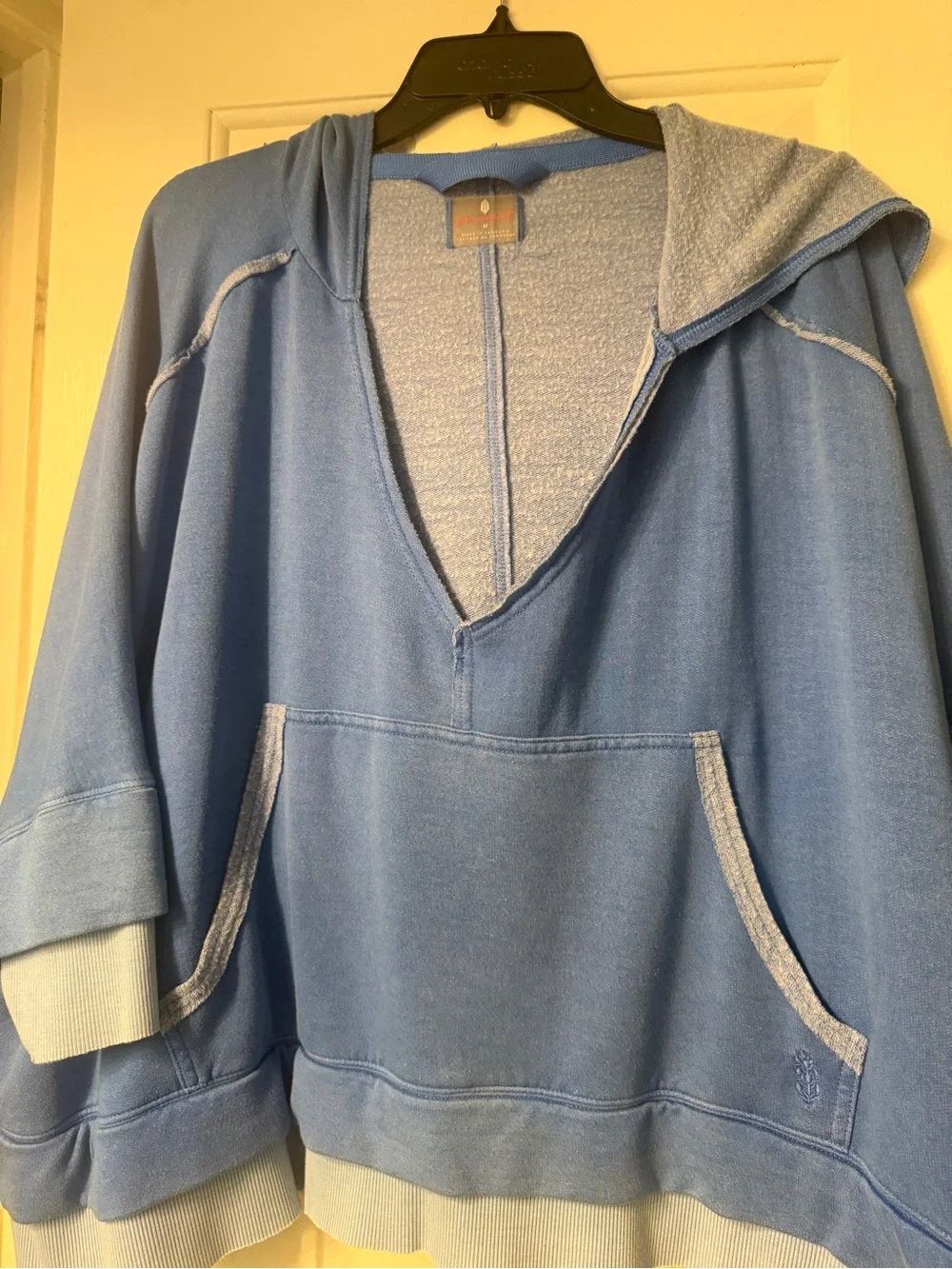Free People Movement Bonfire Hoodie Cosmic Cobalt Blue Size Medium - Picture 5 of 10